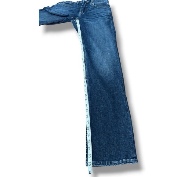 7 For All Mankind Carsen Denim Jeans Blue Straight Casual Midrise Women's Sz 29 - Picture 7 of 13